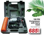 Auto Kraft 150 Psi Compressor With Carry Case FED.COMP150-Each