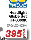 Elpar Headlight Globe Set H4 6000K ERG.LEDHIDH4-Per Set