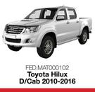 Race Rubber Mats For Toyota Hilux D/Cab 2010-2016 FED.MAT000102-Per Set