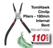 Tomi Hawk Circlip Pliers-180mm (Internal Bent) FED.AKT3332-Each
