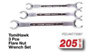 Tomi Hawk 3Pce Flare Nut Wrench Set FED.AKT73387-Per Set