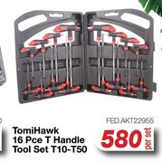 TomiHawk 16Pce T Handle Tool Set T10-T50-FED.AKT22955-Per Set