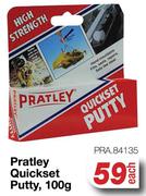 Pratley Quickset Putty PRA.84135-100g Each