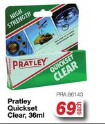 Pratley Quickset Clear PRA.86143-36ml Each