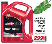 Auto Zone Multigrade 20W-50 SG/CD Motor Oil AZC.20W505L-5L Each
