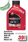 Auto Zone Monograde SAE-40 Motor Oil AZC.SAE40500ML-500ml Each