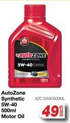 Auto Zone Synthetic 5W-40 Motor Oil AZC.5W40500ML-500ml Each