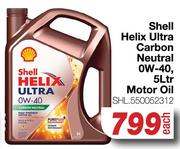 Shell Helix Ultra Carbon Neutral 0W-40 Motor Oil SHL.550052312-5Ltr
