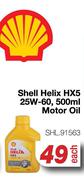 Shell Helix HX5 25W-60 Motor Oil SHL.91563-500ml