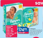 Pampers Jumbo Pack Active Baby Dry & New Baby Dry Disposable Nappies-Per Pack