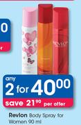 Revlon Body Spray For Women-2 x 90ml