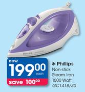 Philips Non Stick Steam Iron 1000 Watt GC1418/30-Each