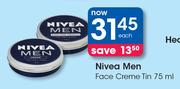 Nivea Men Face Creme Tin-75ml