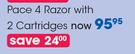 Dorco Pace 4 Razor With 2 Cartridges
