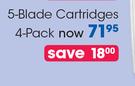 Clicks Men's 5 Blade Cartridges 4 Pack