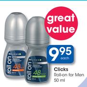 Clicks Roll-On For Men-50ml Each