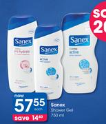 Sanex Shower Gel-750ml Each