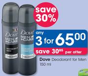 Dove Deodorant For Men-3x150ml