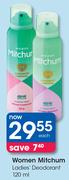 Women Mitchum Ladies Deodorant-120ml Each