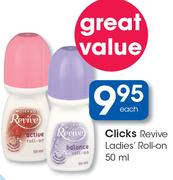 Clicks Revive Ladies Roll-On-50ml Each