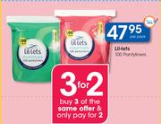 Lil-Lets 100 Pantyliners-Per Pack