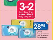 Lil-Lets 16 Or 32 Tampons-Per Pack