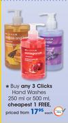 Clicks Hand Washes 250ml Or 500ml-Each