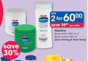 Vaseline Body Lotion 400ml Or Body Cream 500ml-For 2