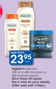 Ingram's Selected 200ml Or 400ml Lotions Or 500ml Body Creams