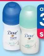 Dove Roll On For Men Or Women-3 x 50ml
