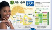 Garnier Oil Control Complete Or Even & Matte Skin Care Products-Each