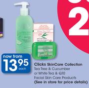Clicks Skin Care Collection Tea Tree & Cucumber Or White Tea & Q10 Facial Skin Care Products-Each