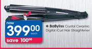 Babyliss Crystal Ceramic Digital iCurl Hair Straightener-Each