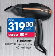 Safeway 2200 Watt Salon Series AC Hairdryer-Each