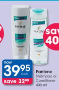 Pantene Shampoo Or Conditioner-400ml Each