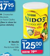Nestle Nido 3+ Pre School Milk-900g Each