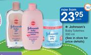 Johnsons Baby Toiletries-500ml Each