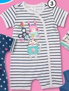 Clicks Girls Striped Romper