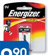 Energizer Max 9V Battery