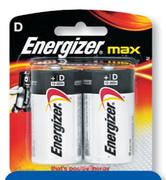 Energizer Max D Batteries-2's pack