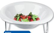 Clicks White Square Bowl & Stand-Per Set
