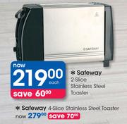 Safeway 4-Slice Stainless Steel Toaster
