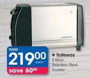 Safeway 2-Slice Stainless Steel Toaster