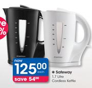 Safeway 1.7Ltr Cordless Kettle-Each