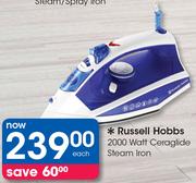 Russell Hobbs 2000 Watt Ceraglide Steam Iron-Each