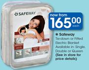 Safeway Tie-Down Or Fitted Eletric Blanket Available In:Single, Double Or Queen-Each