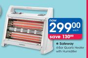 Safeway 4-Bar Quartz Heater Withg Humidifier