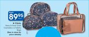 Clicks Navy & Rose Gold Cosmetics Or Toiletry Bags-Each