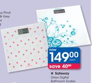Safeway Glass Digital Bathroom Scale-Each