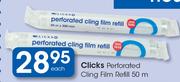 Clicks Perforated Cling Film Refill-50m Each
